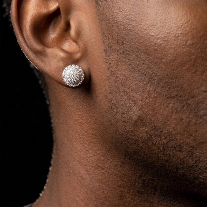 Flat Round Cut Stud Earrings - Different Drips