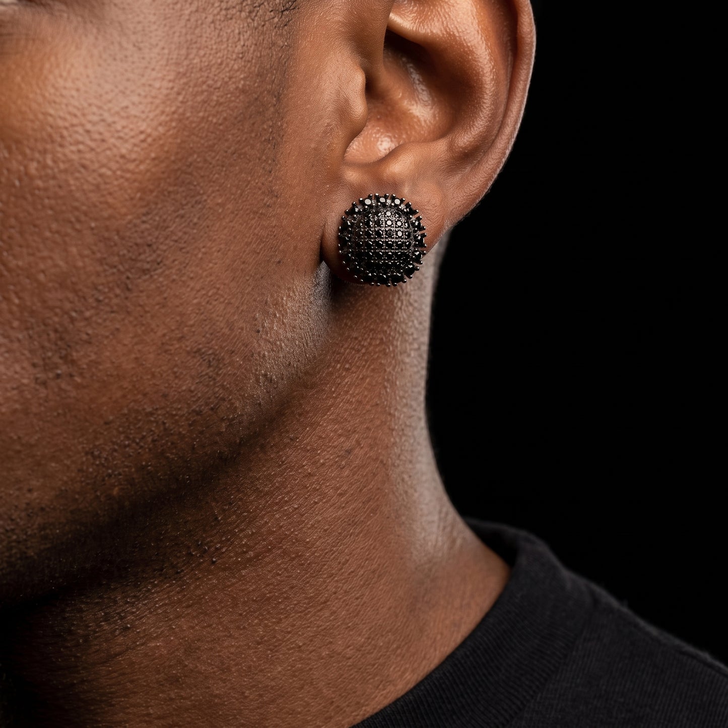 Flat Round Cut Stud Earrings - Different Drips