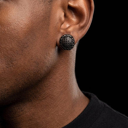 Flat Round Cut Stud Earrings - Different Drips