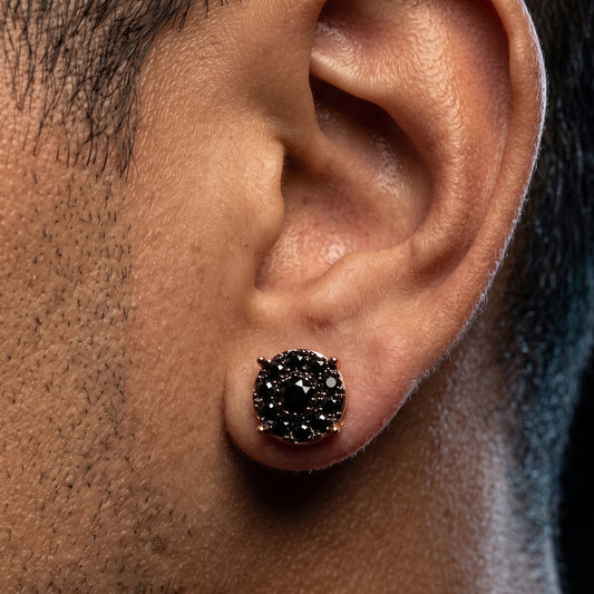 10MM Clustered Round Cut Earrings - Different Drips