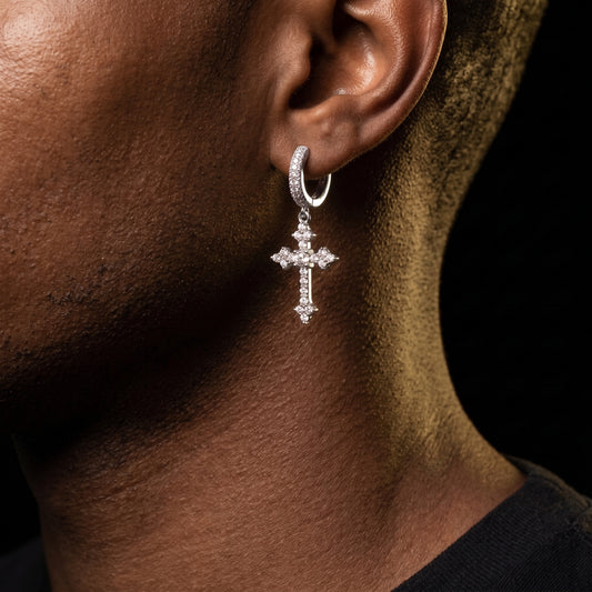 Diamond Cross Dangle Earrings - Different Drips