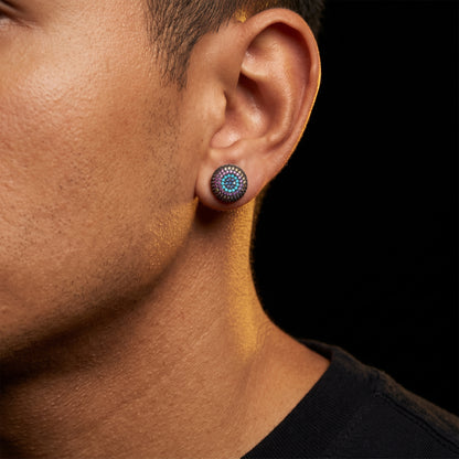 Round Cut Pave Stud Earrings - Different Drips