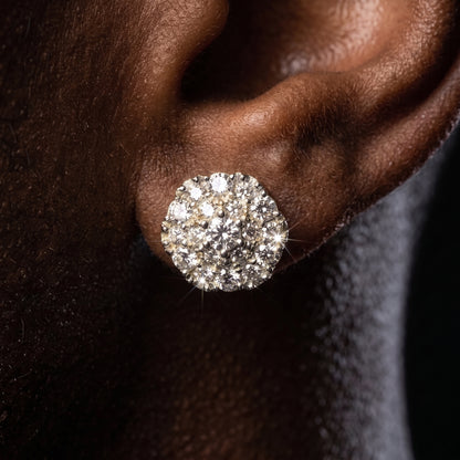 S925 Moissanite Clustered Stud Earrings - Different Drips