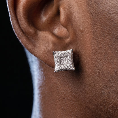 S925 Moissanite Square Dip Earrings - Different Drips