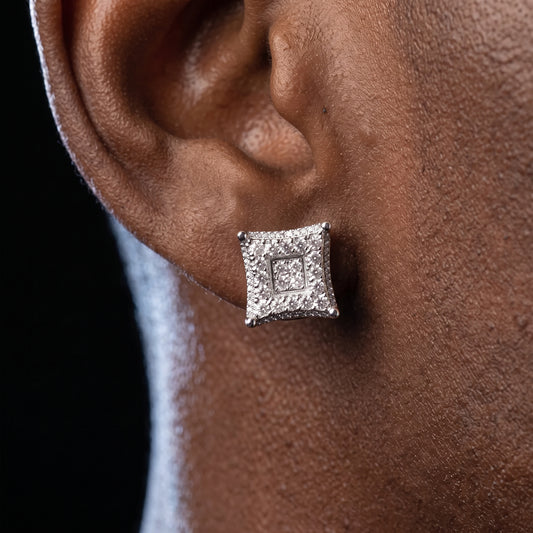 S925 Moissanite Square Dip Earrings - Different Drips