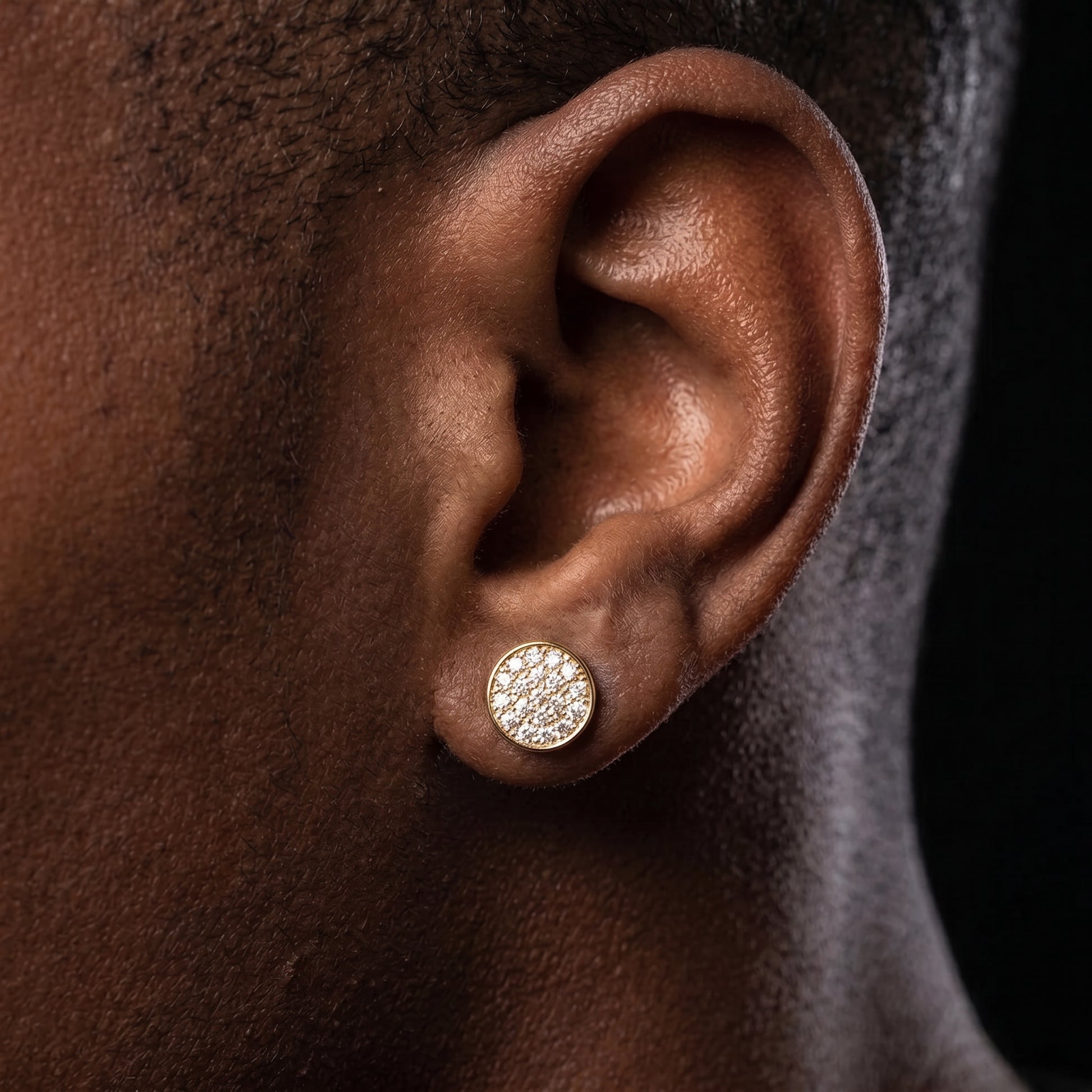Classic Slim Round Cut Stud Earrings - Different Drips