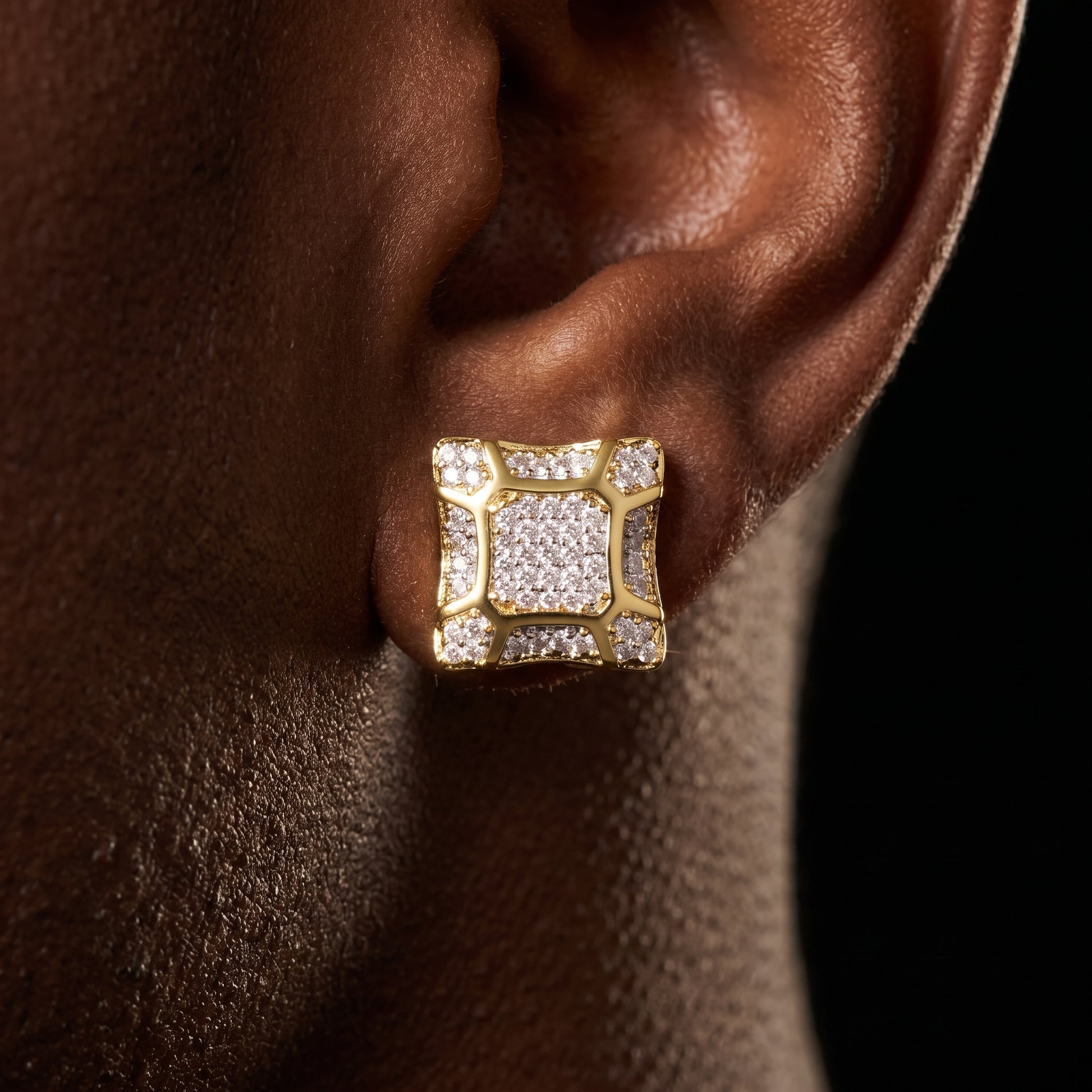 10mm Lava Square Cut Earrings - Different Drips