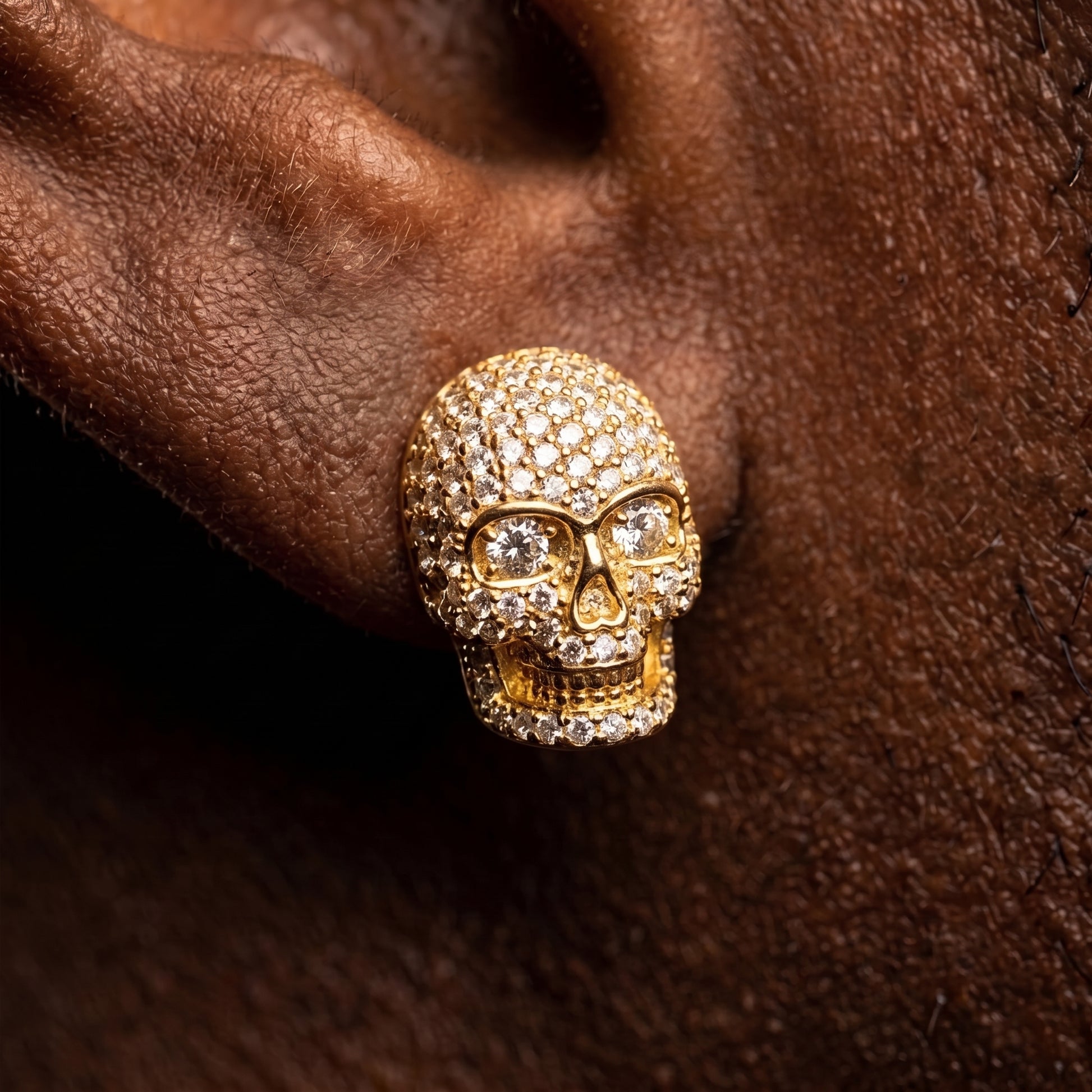 S925 Moissanite Skull Stud Earrings - Different Drips