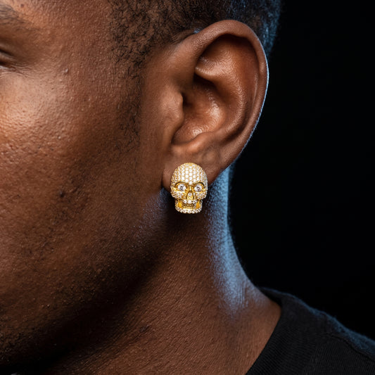 S925 Moissanite Skull Stud Earrings - Different Drips
