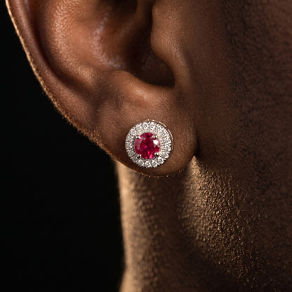 S925 Halo Stud Earrings - Different Drips