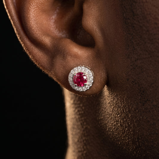 S925 Halo Stud Earrings - Different Drips