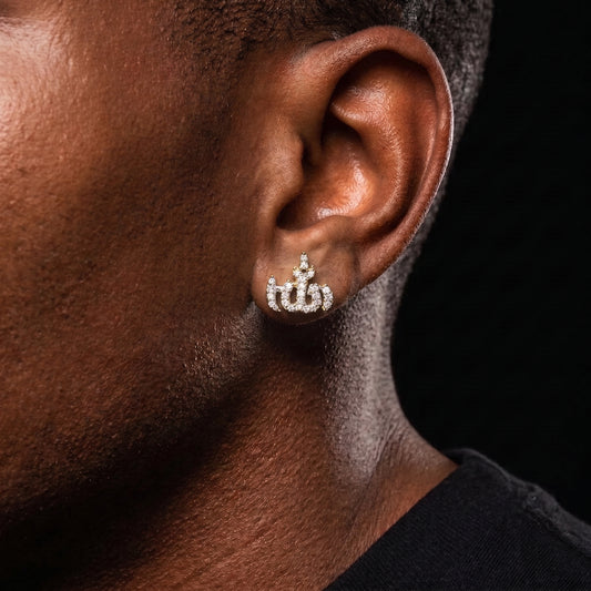 S925 Moissanite Allah Script Earrings - Different Drips