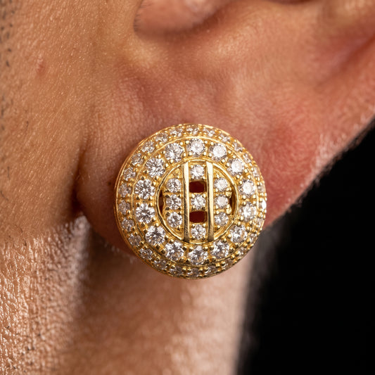 Dollar Sign Medallion Stud Earrings - Different Drips