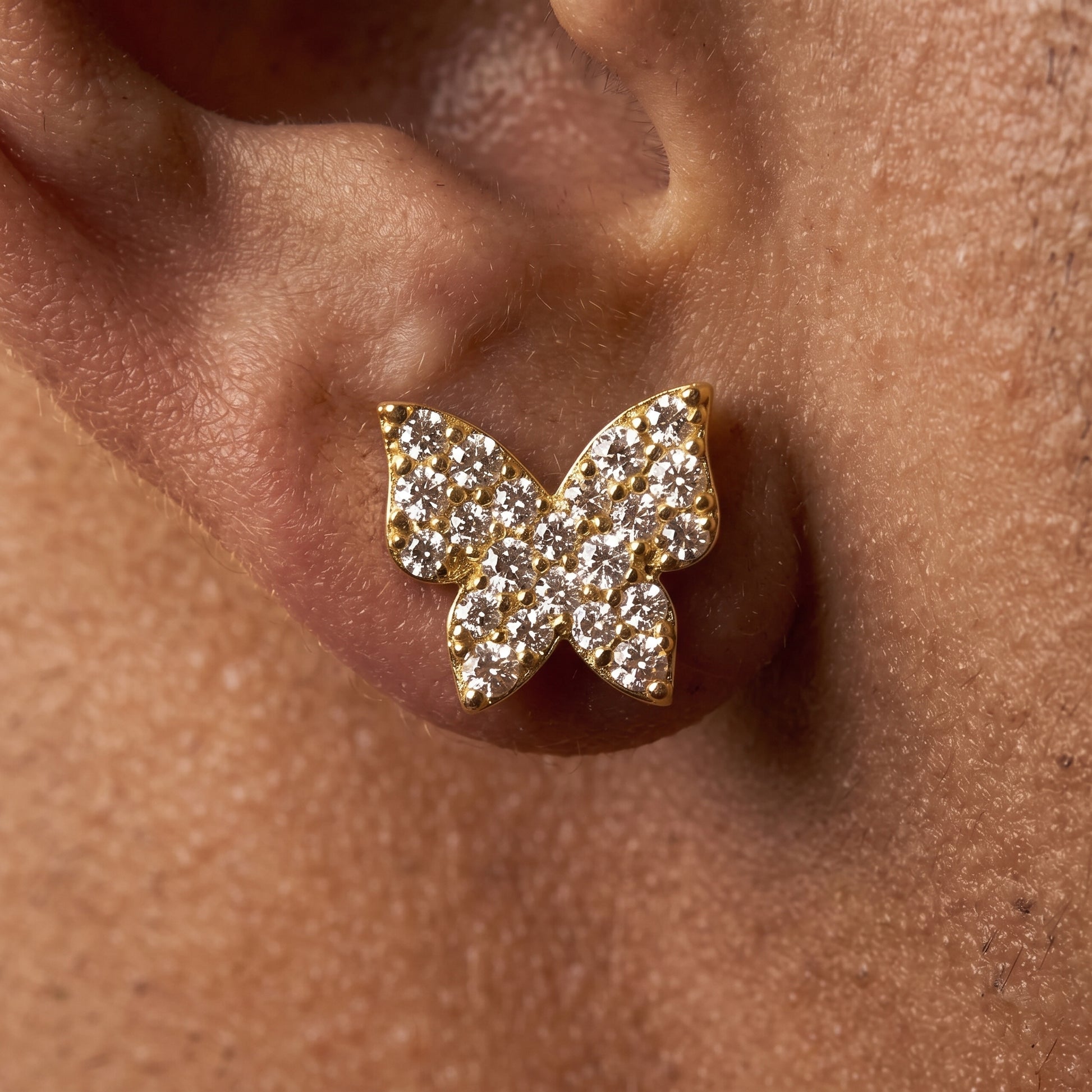 S925 Moissanite Butterfly Stud Earrings - Different Drips