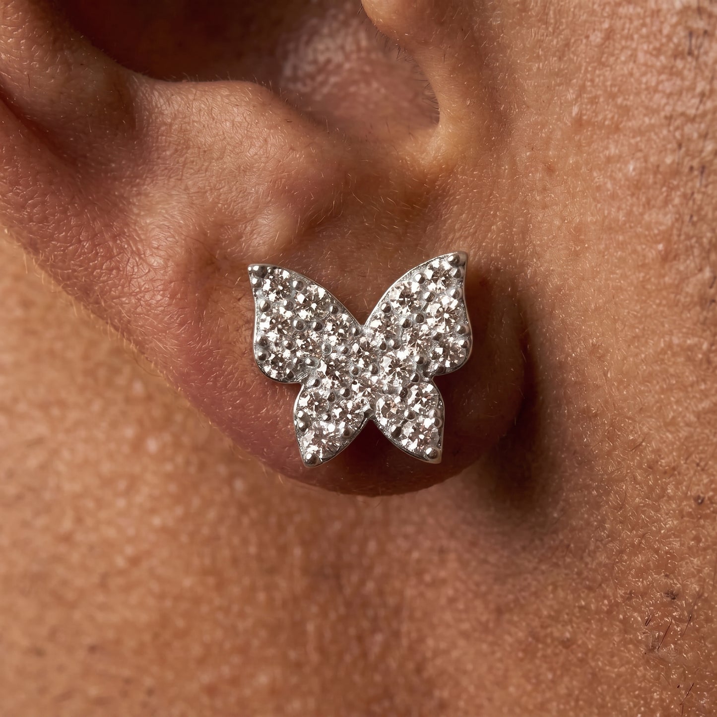 S925 Moissanite Butterfly Stud Earrings - Different Drips