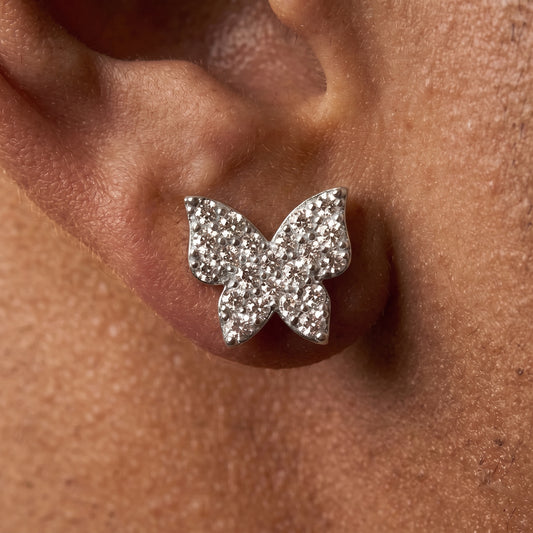 S925 Moissanite Butterfly Stud Earrings - Different Drips