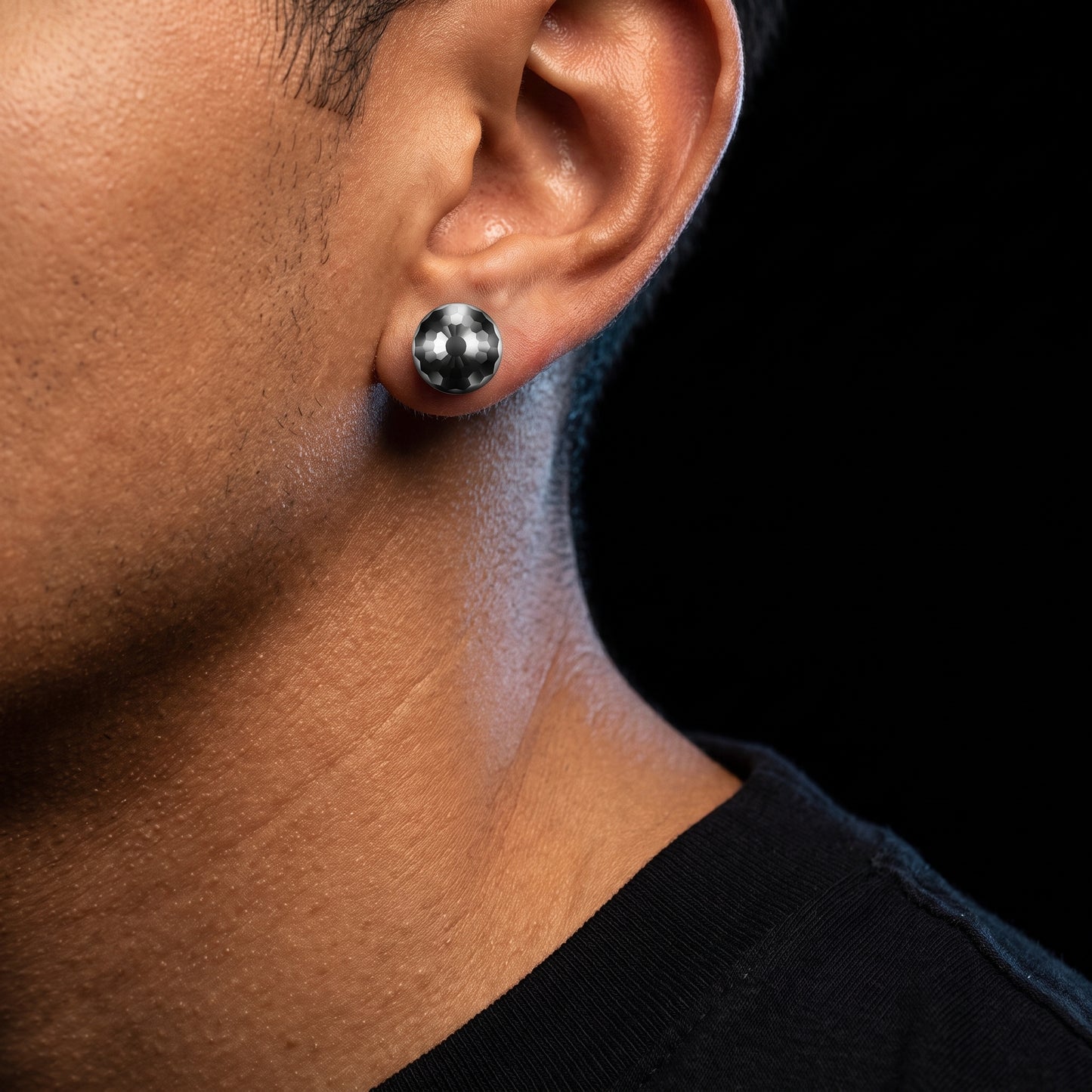 S925 Diamond Cut Ball Stud Earrings - Different Drips