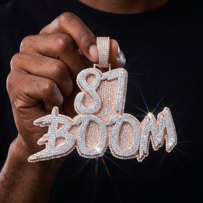 Bold Brush Font Custom Letter Pendant - Different Drips