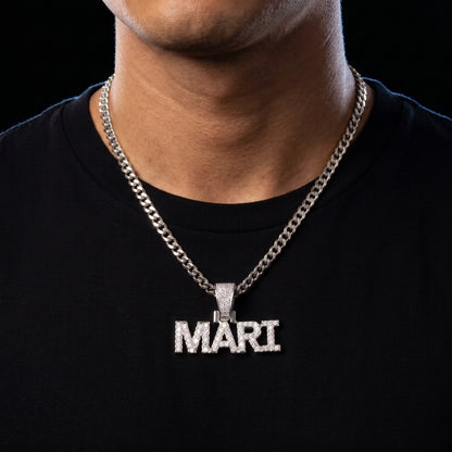 Small Bold Font Custom Letter Pendant - Different Drips