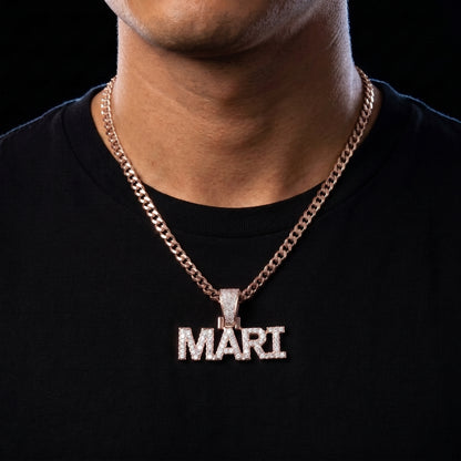 Small Bold Font Custom Letter Pendant - Different Drips