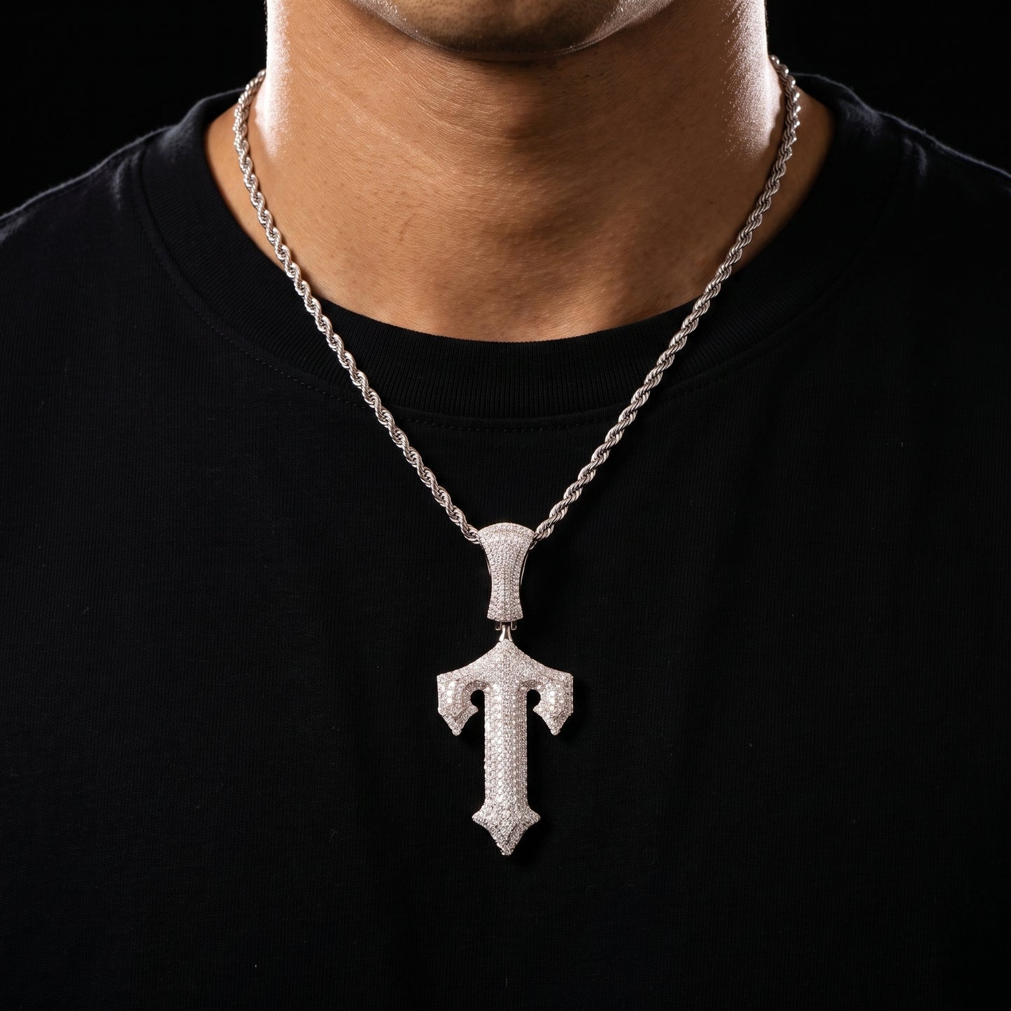 College Font Single Letter Pendant