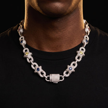 Multicolor Gemstone Infinity Link Chain