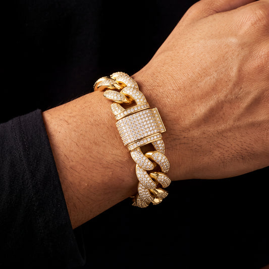 23mm Iced Curb Cuban Bracelet - Different Drips
