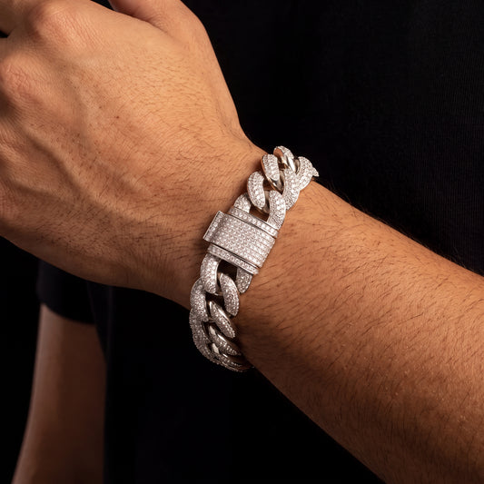 23mm Iced Curb Cuban Bracelet - Different Drips