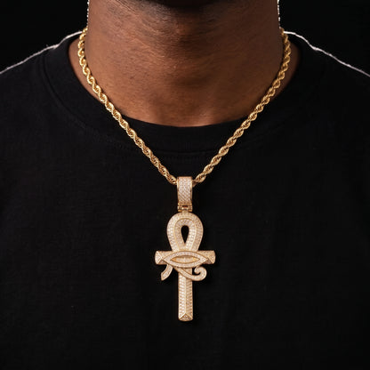 Eye of Horus Ankh Cross Pendant - Different Drips