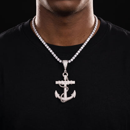 S925 Moissanite Anchor Pendant - Different Drips