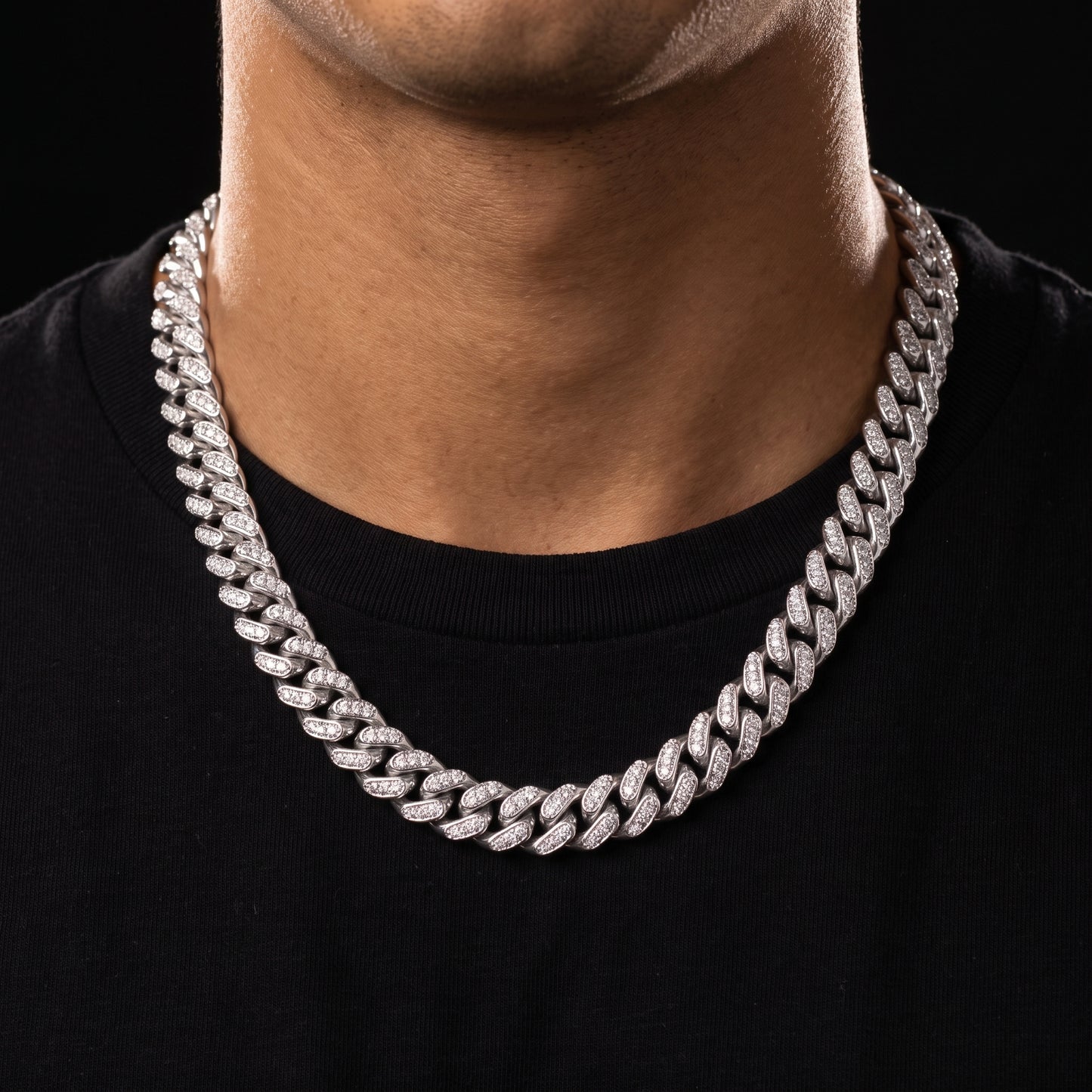 Iced Tri Tone Cuban Link Chain