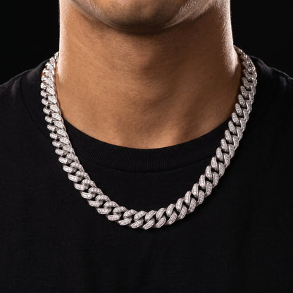 Iced Tri Tone Cuban Link Chain
