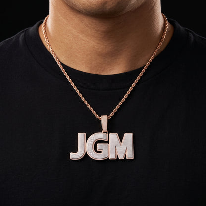 Layered Bold Custom Letter Pendant - Different Drips