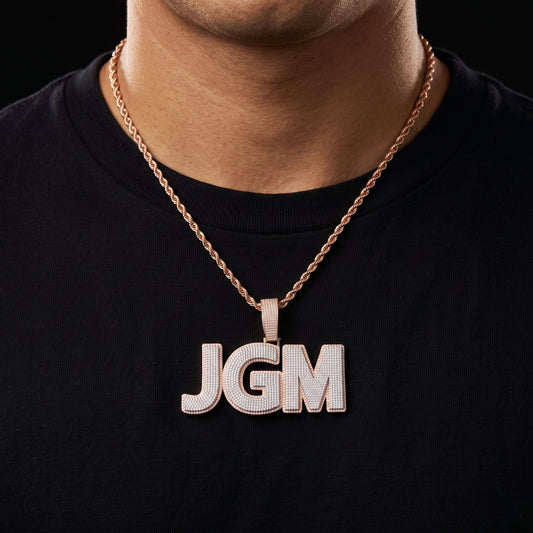 Layered Bold Custom Letter Pendant - Different Drips