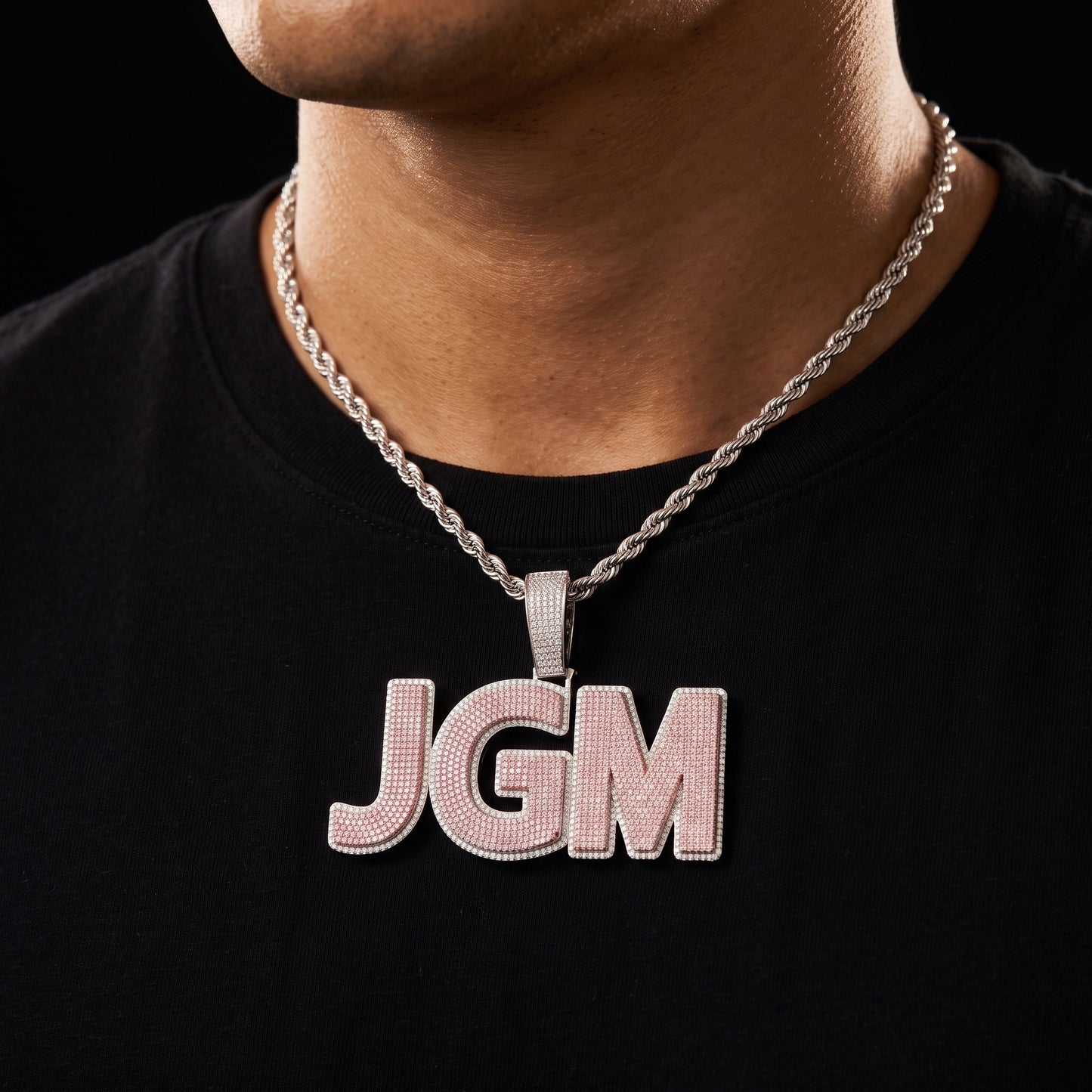 Layered Bold Custom Letter Pendant - Different Drips
