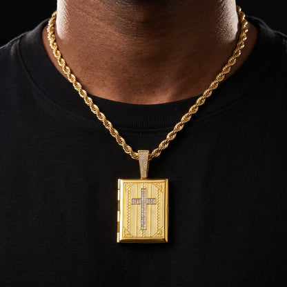 Holy Bible Book Custom Photo Pendant - Different Drips