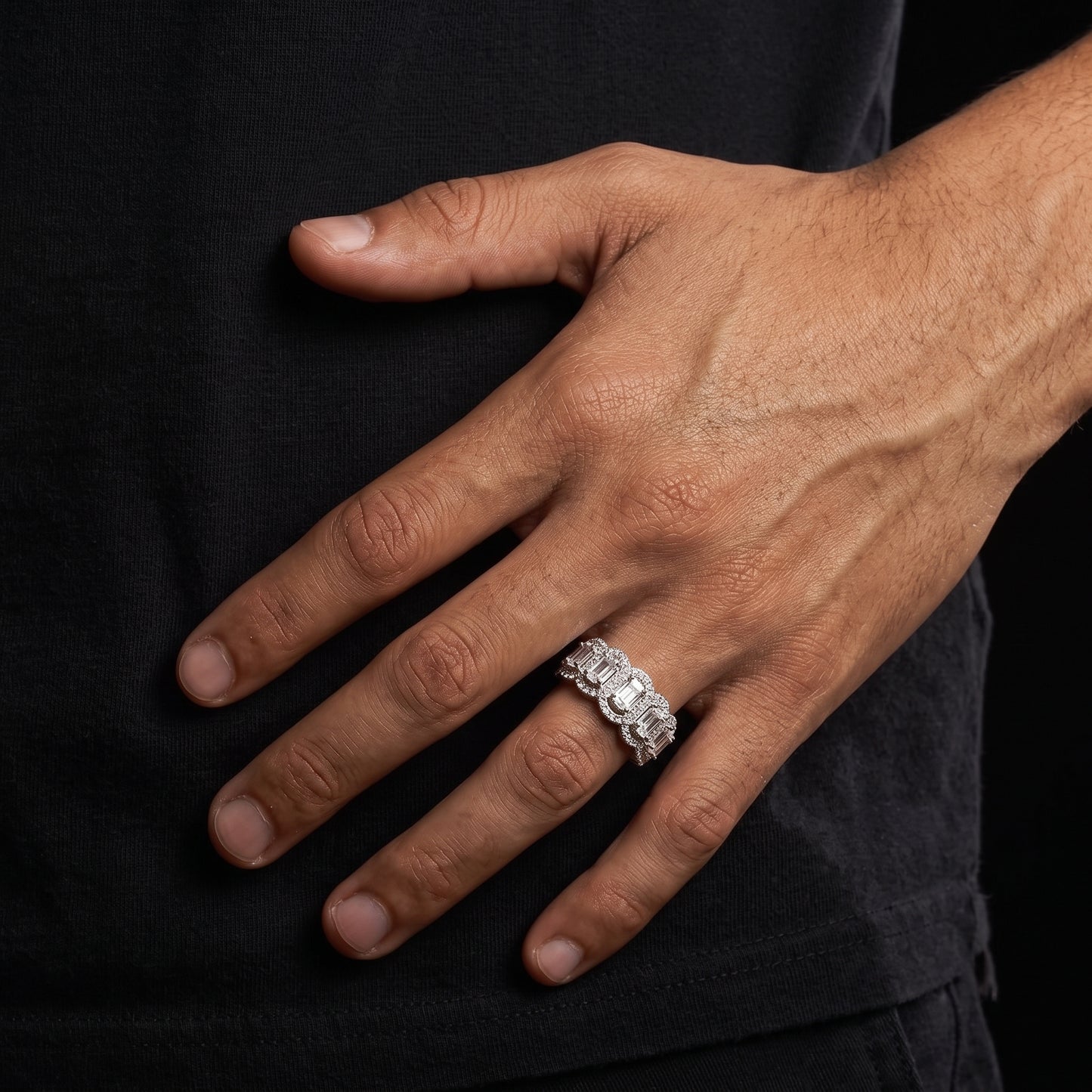 Pear-Cut Crown Eternity Ring - Different Drips