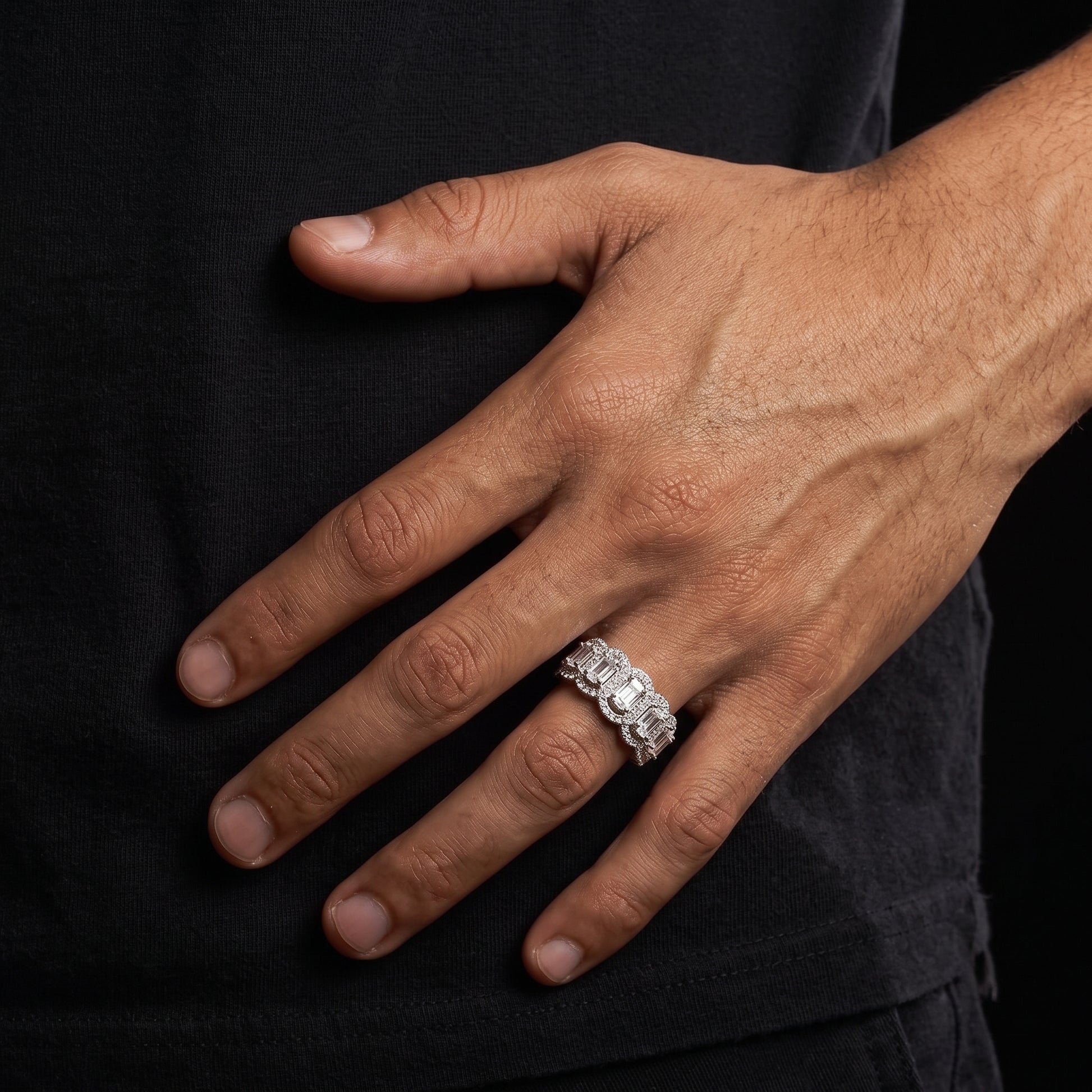 Pear-Cut Crown Eternity Ring - Different Drips