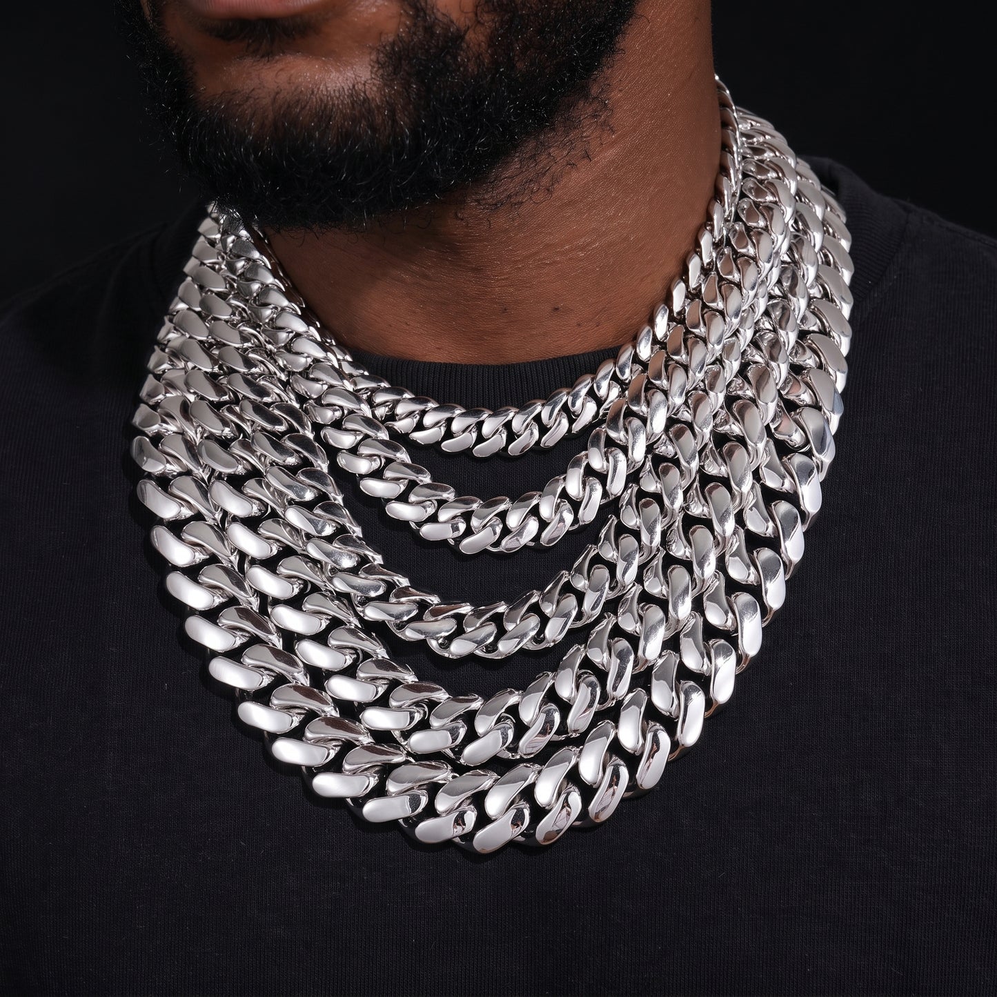 10-22mm Solid 18k Gold Plated Miami Cuban Link Chain - Different Drips