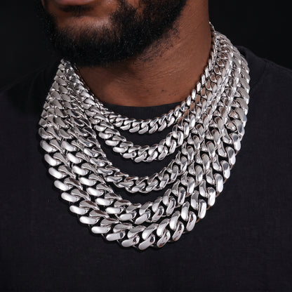 10-22mm Solid 18k Gold Plated Miami Cuban Link Chain - Different Drips