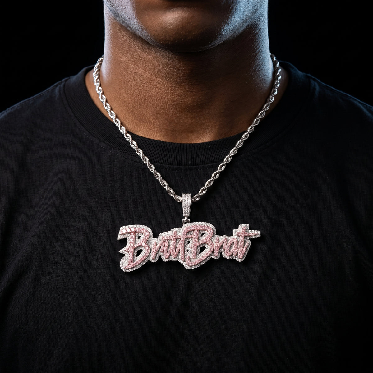 Layered Script Custom Letter Pendant - Different Drips