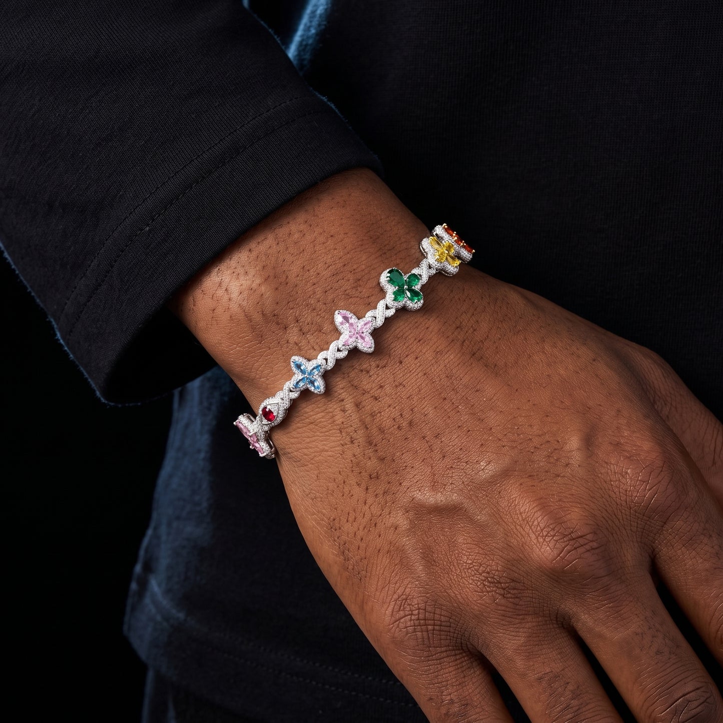 S925 Moissanite Floral Garden Bracelet - Different Drips