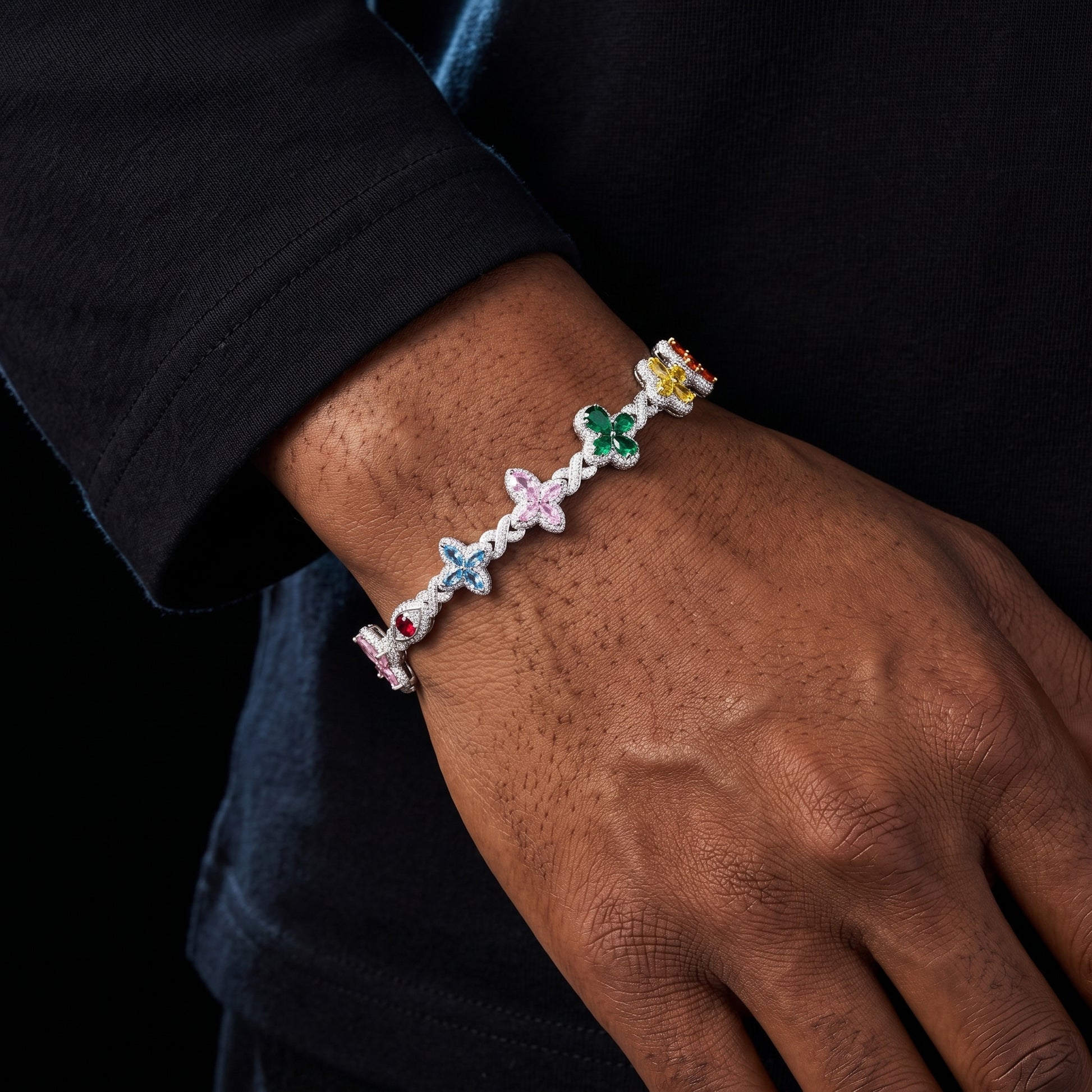S925 Moissanite Floral Garden Bracelet - Different Drips