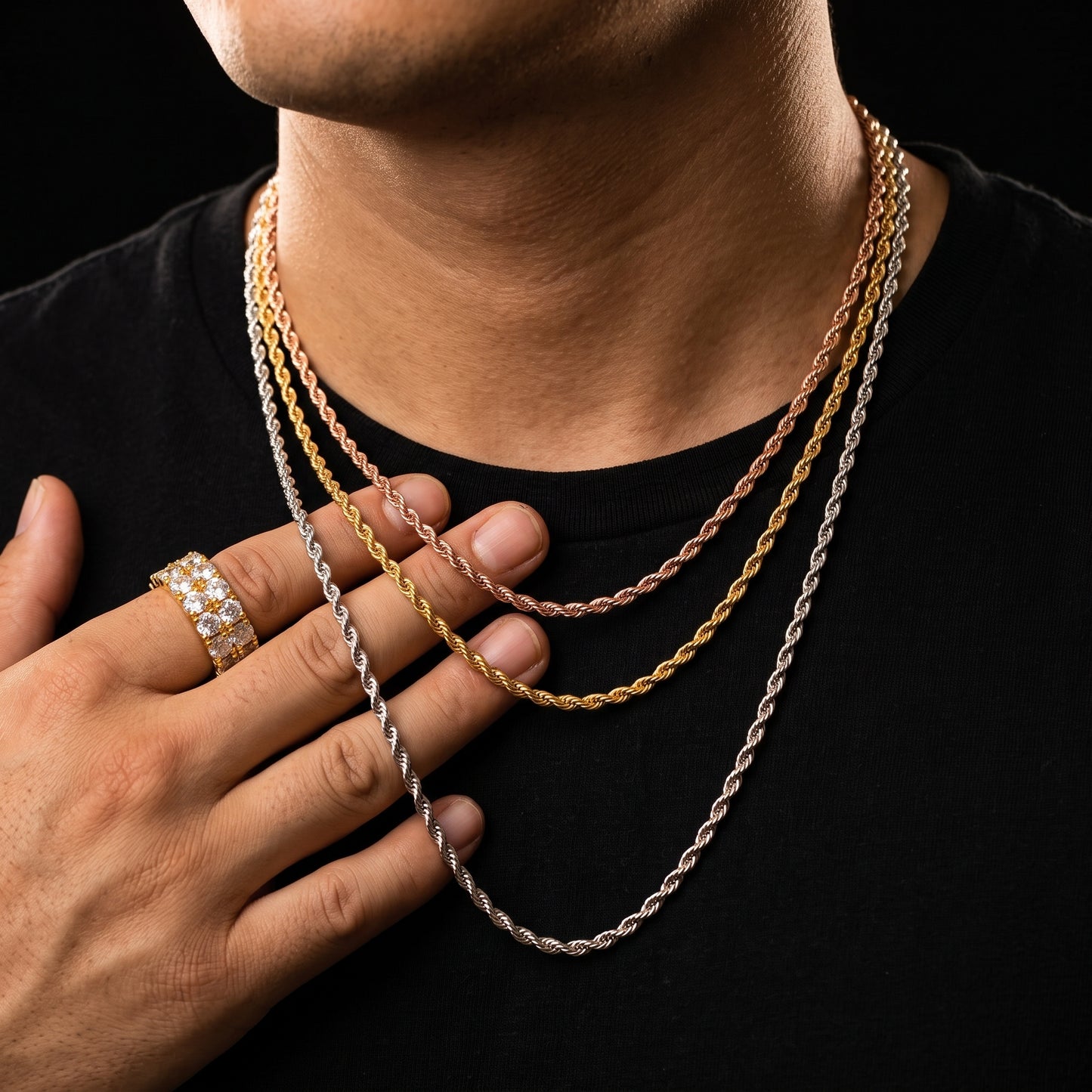 2-7mm Rope Chain - Different Drips