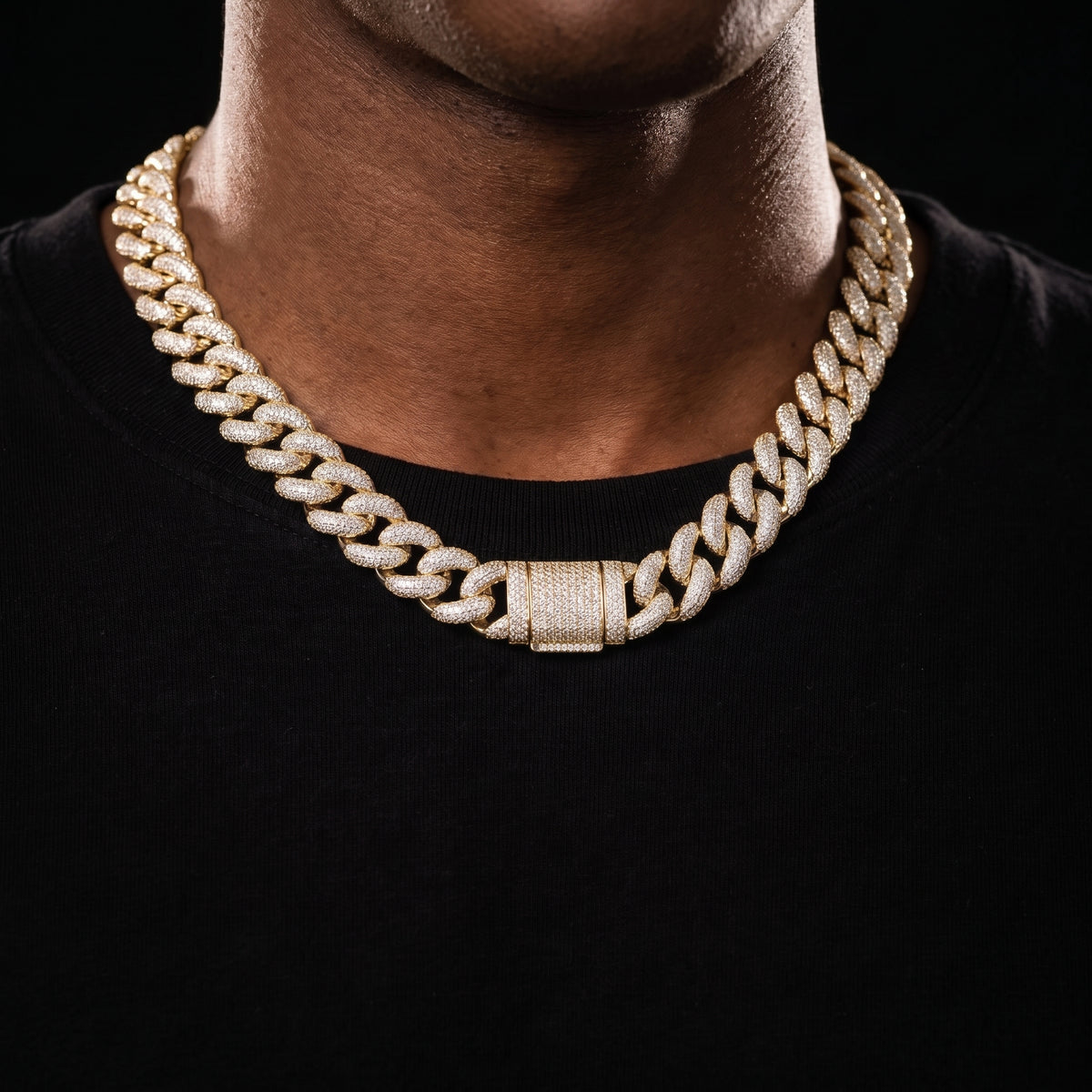 16mm S925 Moissanite Curb Cuban Chain - Different Drips