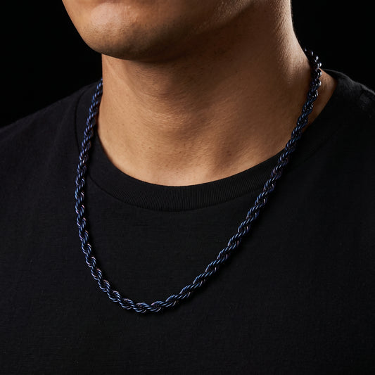 Dark Blue Twisted Rope Chain