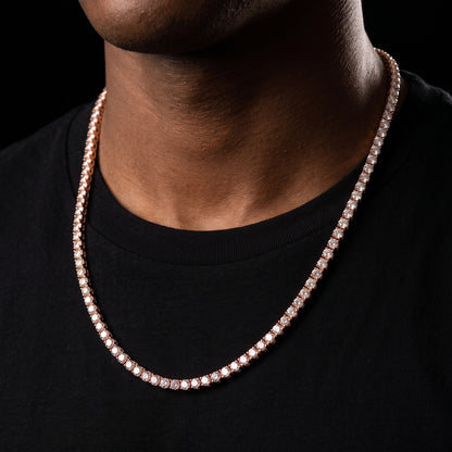 3-6mm Round Cut Iced Tennis Chain