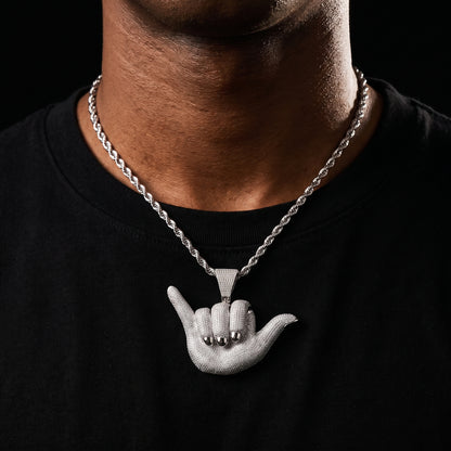 Oversized Rock Hand Pendant - Different Drips