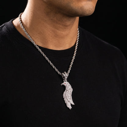 Iced Moissanite Eagle Pendant - Different Drips