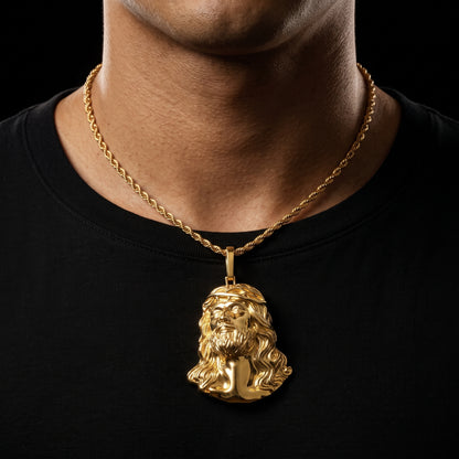 S925 Solid Jesus Piece Pendant - Different Drips